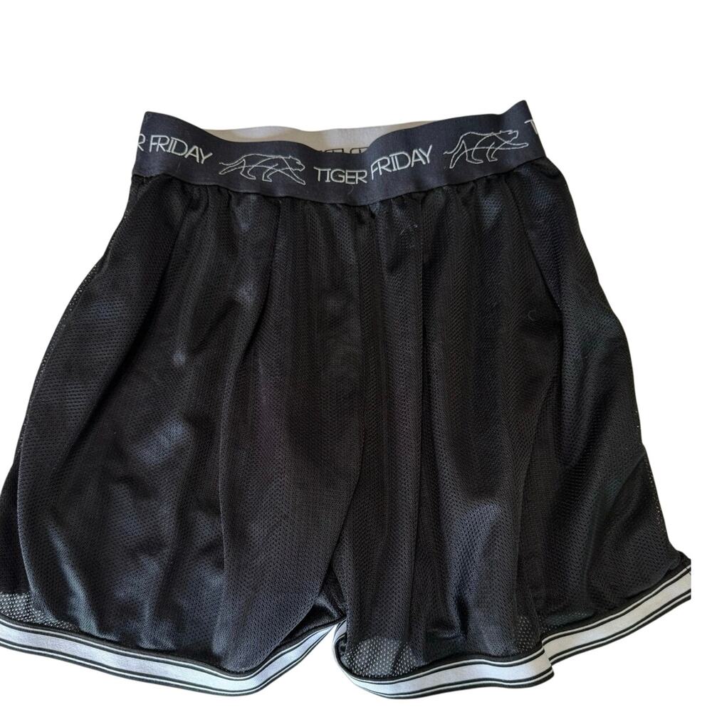 Tiger Friday Disconnect Athletic Shorts Black Adult XS AXS Mesh Dance Hip Hop